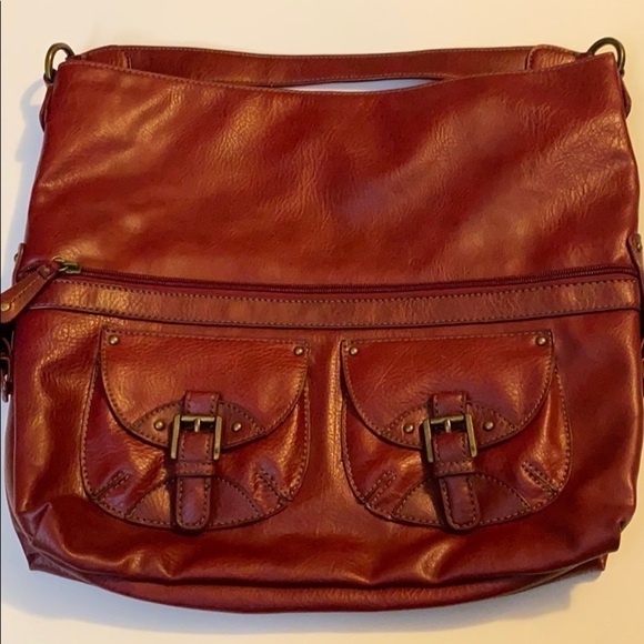 Liz Claiborne Handbags - Red purse faux leather, clean and great condition